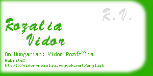 rozalia vidor business card